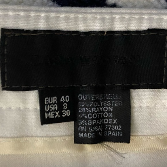 ZARA Off white-cream A-line skirt. Size US 8. Good used condition. No pilling. - Picture 4 of 5